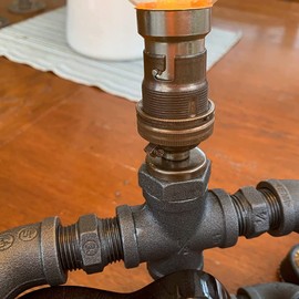 Baby Flower 4-Way Crossover Equalizer Connector Iron Pipe Fitting for Industrial Vintage Style, Galvanized Black Decorative Coupling Casting, Threaded for DIY Projects Flange Decor (1 in)