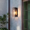 mirrea 14" Classic Outdoor Wall Sconce 1 Light in Rectangular