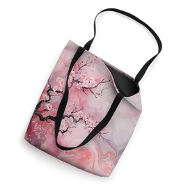 Cherry Blossom Abstract Wall Art - Japanese Sakura Painting Tote Bag
