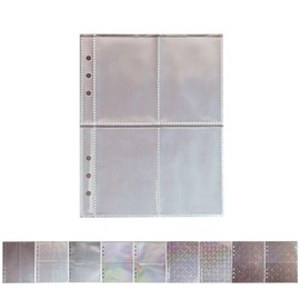 LINAXYZ Refill, Trading Card Storage, A5, 6 Holes, Binder, Card Holder, Idle, Display, Push Activity, Goods, Storage, Dirt, Wet Prevention, 4 Pockets (Clear, 20 Pockets)
