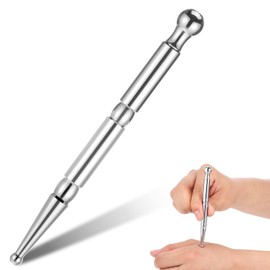 Acupressure Pen, Stainless Steel Acupressure Bar, Multifunctional Trigger Point Massager for Massage, Acupressure and Acupuncture, Length 12 cm