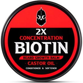 First Melody Beard Balm, 2X Thickening Biotin, with Castor Oil and Argan & Jojoba Oils, Promotes Beard Growth, Styles, Strengthens & Softens Beards & Mustaches, 2 Ounce, Unscented