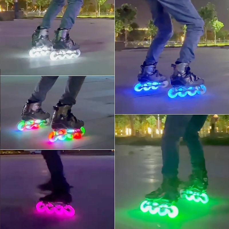 FYANER Light Up Inline Skate Wheels 4 Pack - Luminous