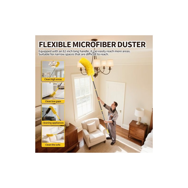 Multi-Functional High Ceiling Fan Cleaning Tool Set