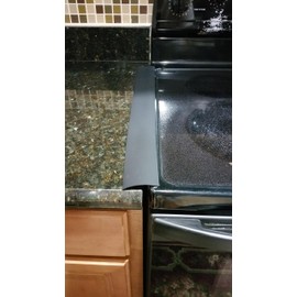 2 PACK BLACK Silcone Stove Counter Gap Seal, Flexible Gap Cover, Dishwasher Safe