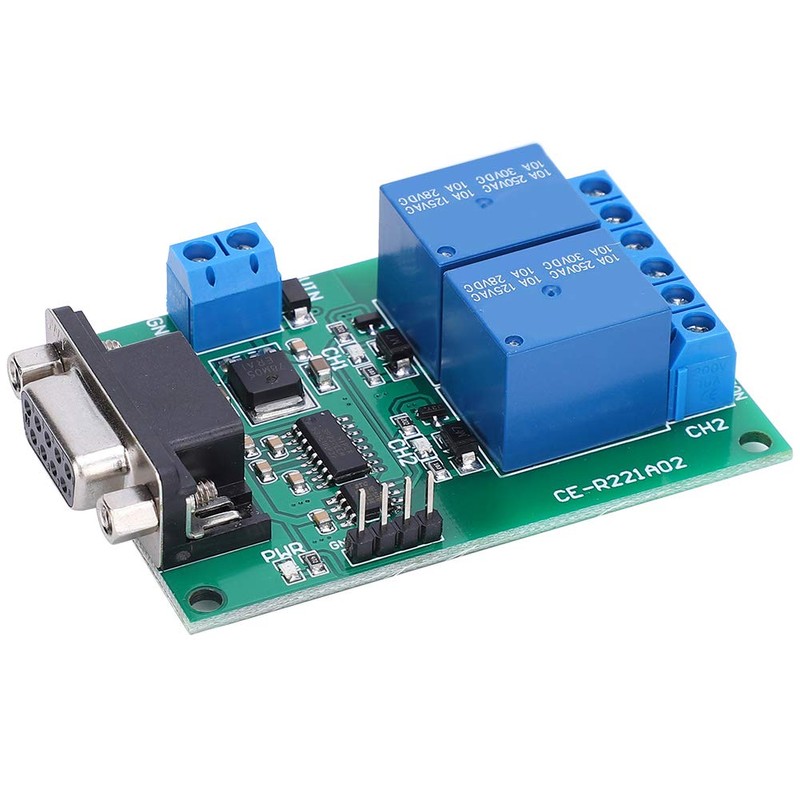2 Channel Relay Switch Module Serial Port Low Level Trigger