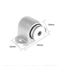 JZK 2 x Magnetic Door Stop Stainless Steel Metal Door Stopper with Mounted Screws Use for Home, School or Office, Silver