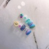 Happy Smile ◡̎Handmade Nail Tips - Petit Square / 해피스마일