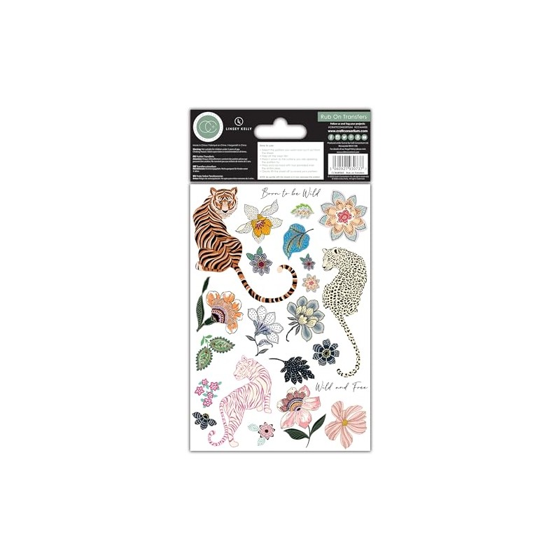 Craft Consortium Rub-On Transfers 2/Pkg-Enchanted Jungle
