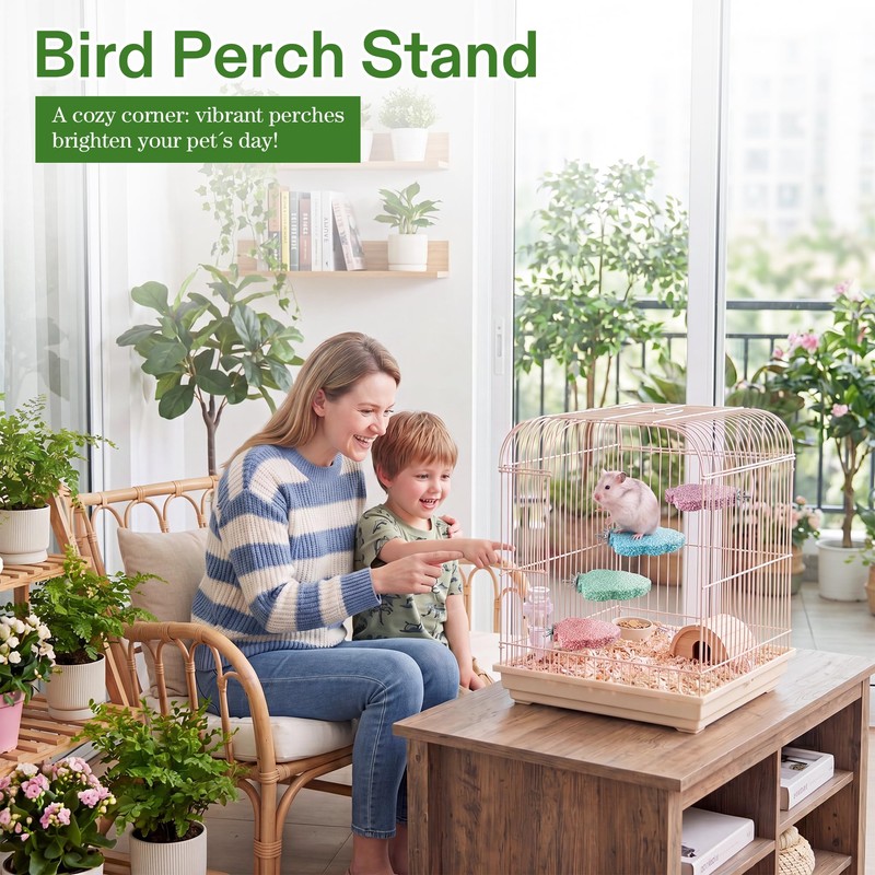 4 PCS Bird Beak Grinding Stone, Bird Perches for Cage,