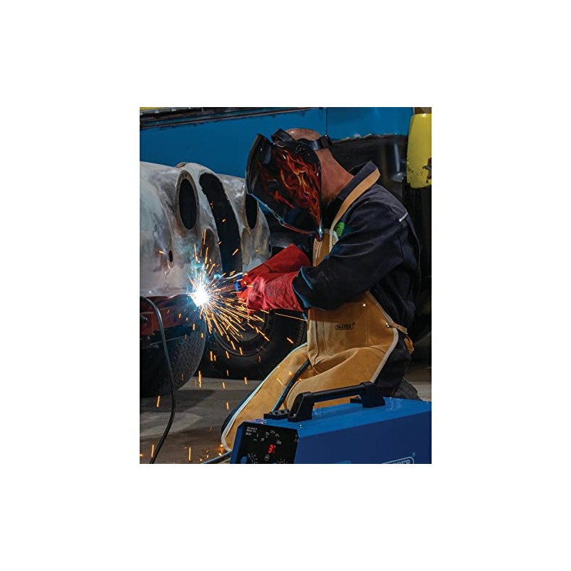 Draper 02513 Auto-Darkening Welding Helmet, Red Flames