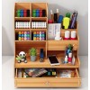 Homheal Organizador De Escritorio Madera Oficina Con Cajonera