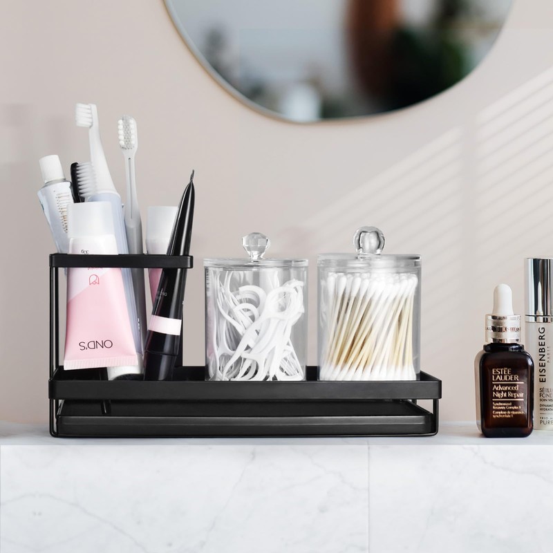MYITYARD Toothbrush Holders for Bathrooms, 4 Slots Rustproof Metal Tooth