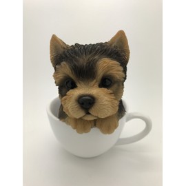 Pacific Giftware Adorable Teacup Pet Pals Puppy Collectible Figurine 5.75 Inches (Yorkie)
