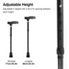 Creechwa Collapsible Walking Sticks, Hiking Aluminum Trekking Poles with Light