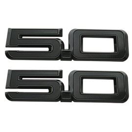 2pcs 5.0 Side Emblems 3D Badge Replacement for 2024 Mustang GT PR3Z-16228-D New (Black)
