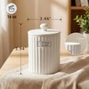 Ronasip White Ceramic Bathroom Organizer and Storage Jars with Lid,