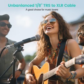EMK Unbalanced 3.5mm to XLR Cable, Male to Female XLR to 1/8 Inch Cable, 1/8 to XLR Cable for Smartphones, MP3 Players, Tablets, Laptops,Microphone,Mixers, Amplifiers, Speakers (3 metres)