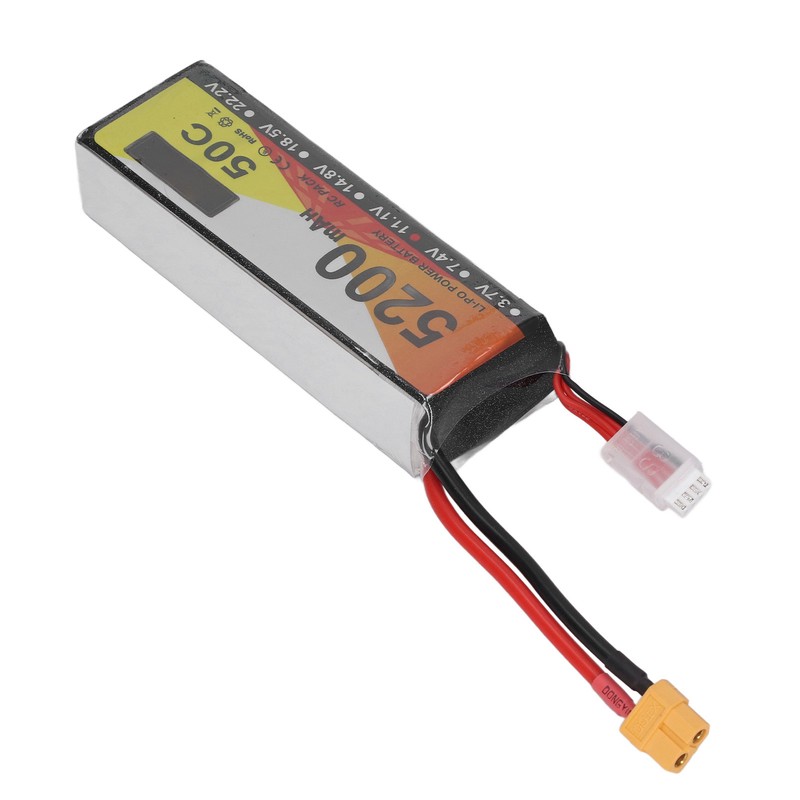 RC Lipo Battery 11.1V 50C Discharge Rate 3S 5200mAh Remote