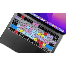XSKN Premiere Pro Shortcuts Design Silicone Keyboard Cover Skin for Apple M2 Chip MacBook Air 13.6 inch with Touch ID ( Model A2681 ) US Version