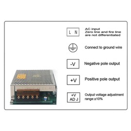 IRFKR Switching Power Supply Light Transformer 75W AC 110V 220V to DC 12V/6A 24V/3.2A Power Supply Source Adapter S-75-12 S-75-24 (Color : S-75-24)