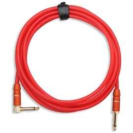 Pronomic Trendline INST-A-3R Professional Guitar / Instrument Cable / 6.3 mm Jack / 24 Carat Gold-Plated / Flexible and Robust Outer Jacket / 3 m Red
