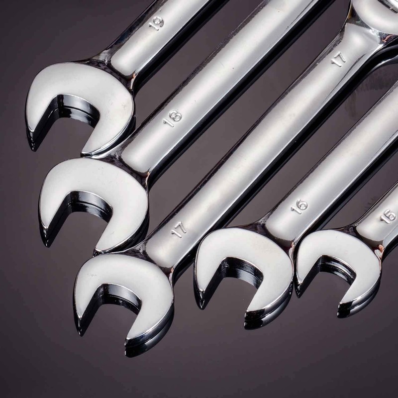 Qnkaa Flexible Ratchet Wrench Set 12pcs 8-19mm Spanner Gear Ring