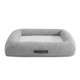 Arlee Bumper Box Memory Foam Pet Bed, Removable Washable Cover, Comfortable Calming Dog Bed for Extra Comfort, Breathable, Crate & Kennel Furniture, Ideal for Pets, Puppies, and Dogs, Grey, Large