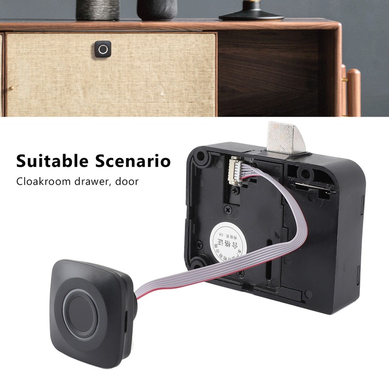 Fingerprint Cabinet Lock Anti Theft Ultra Thin Panel Smart Biometric