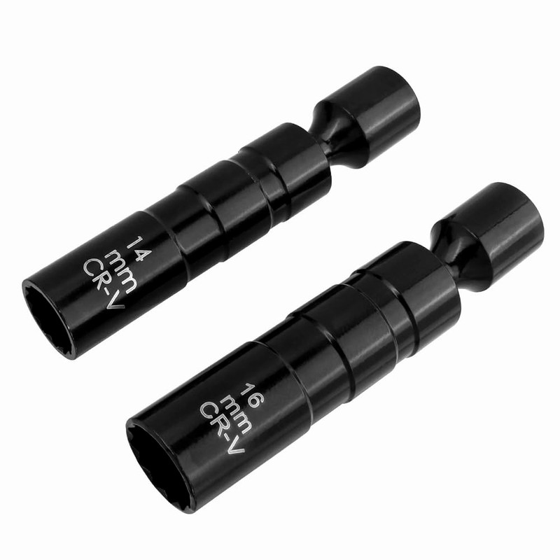 Yakamoz 2 Pieces Magnetic Spark Plug Socket Set, 14mm &