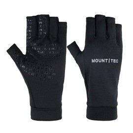 MOUNT TEC Men's Breathable UV Protective Fingerless Gloves for Sailing Golfing Boating Fishing Driving Running Hunting(Black,M)