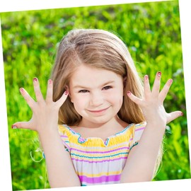 FOMIYES 144pcs False Nails Black False Nails Press on Nails Fake Nails Christmas Manicure Stickers Toe Nails False Holiday Full Manicure Strips Fake Nails Abs