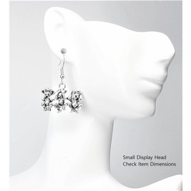 3 monkeys “See/Hear/Speak No Evil” - 25x19x5mm - Tibetan Silver charm dangle earrings. Hypoallergenic Stainless-Steel Fishhook or Silver Plated Ball-Post, or Clip-on Earrings Opt.