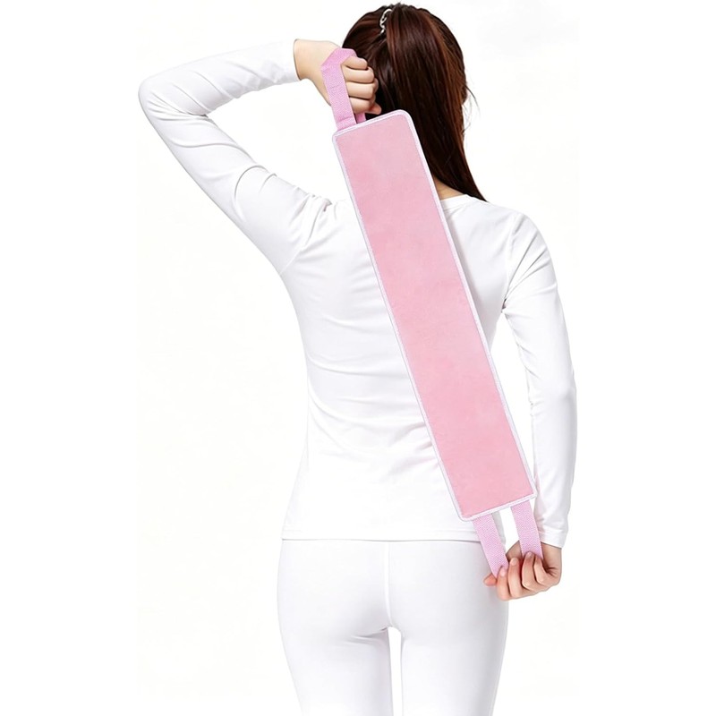 OUNONA Banda Bronceadora Espalda de Microfibra Rosa Aplicador Suave y