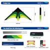 Green Large Delta Kites Flying Toys for Adults Easy to