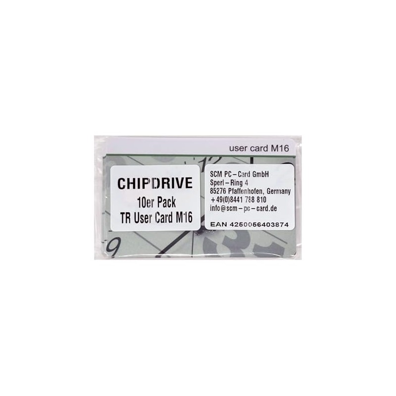 CHIPDRIVE User Card M16 Pack of 5 for Chipdrive Time