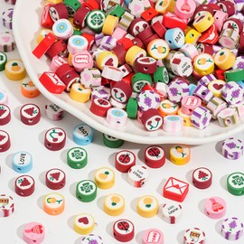 Pack of 300 Animal Polymer Clay Beads for Jewellery Making (Mixed)