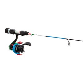 13 FISHING - Ambition - Spinning Ice Fishing Combo - 26" L (Light) - Fiberglass Blank - AIC-26L, Black