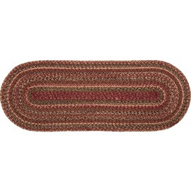 VHC Brands Cider Mill Jute Table Runner, 13x36, Red