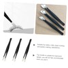 COHEALI 3pcs Stainless Steel Stamp Tweezers Precision Eyelash Assistant for