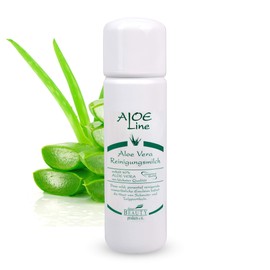 Aloe Vera Cleansing Milk with 40% Organic Aloe Vera, Mild and Deep Pore Skin Cleanser, Gently Removes Make-Up and Skin Dirting, Vegan, 200 ml