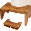 NABYTOK Acacia Toilet Stool Foldable, Stool for Adults, Kids, Seniors,