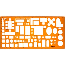 Architecture Stencil 1:50 - Architects Stencil - Furniture Drawing Stencil Interior Design - Technical Drawing Stencil - Architecture Stencils for Technical Drawing - 1:50 Scale
