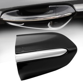 Shtuomoland Front Left Driver Exterior Door Handle Lock Bezel Cover Cap Fits for Ford Fusion 2013-2020 Ford Edge 2015-2020 Replace DS7Z-54218A15-DC (Black Chrome)