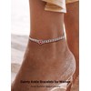 Cuban Link Heart Anklet Feet Jewelry For Women October Birthstone