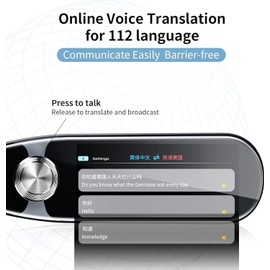 Translator Pen, Scanner Reader Pen 112 Languages OCR Digital Scanning Translation Pen Text-to-Speech Device, Reader Pen for Dyslexia, Text Excerpt, Photo Translation, Dictionay Pen for Students Adults