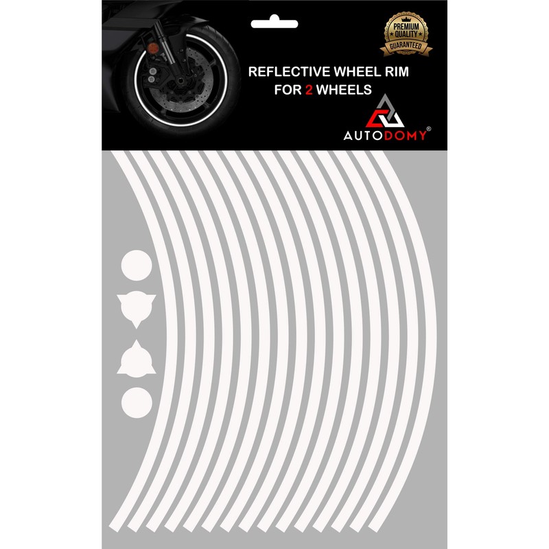 Autodomy Reflective Motorcycle Wheel Stickers Sport | Complete Set for