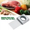Kitchen Onion Holder for Slicing Stainless Steel Vegetable Potato Cutter