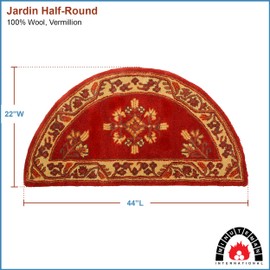 Minuteman International Vermillion, Jardin Half Round Rug