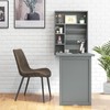 SILKYDRY Wall Mounted Desk, Fold Out Convertible Desk with Storage